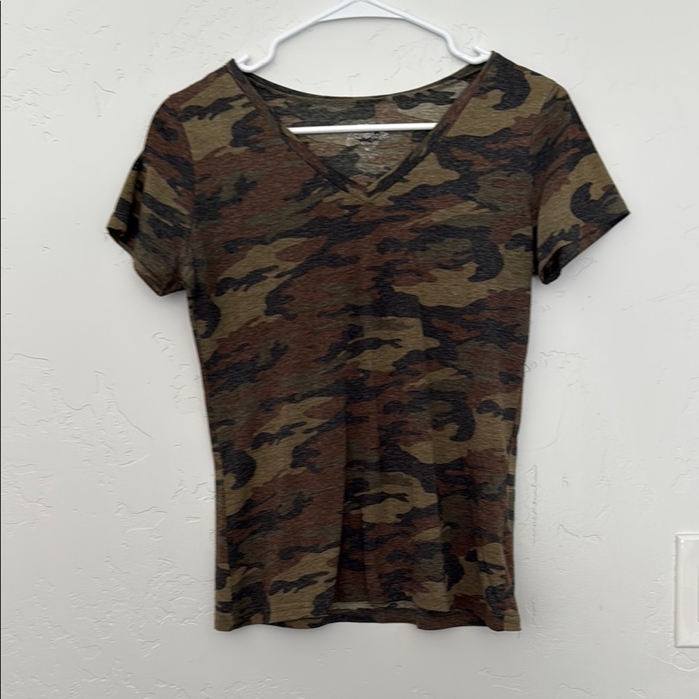 Camo V-Neck Women’s Top